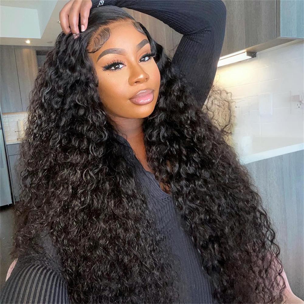 Lace Front Wigs - Натуральный черный парик, парик с кружевной
