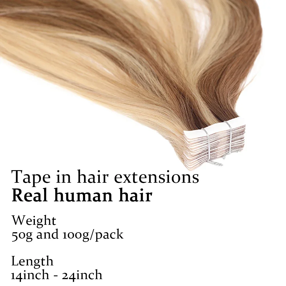 Invisible Tape In Extensions Real Hair - Накладные пряди из 100% натуральных бразильских