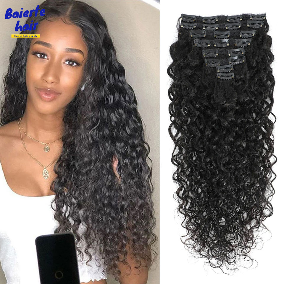 Seamless Clip In Hair Extensions Human Hair - Накладные волосы из натуральных бразильских волос,