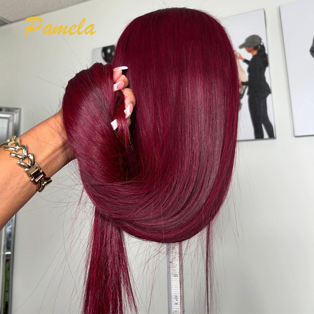 Супер двойной рисунок бордовог – обзор и цена Human Hair Wigs