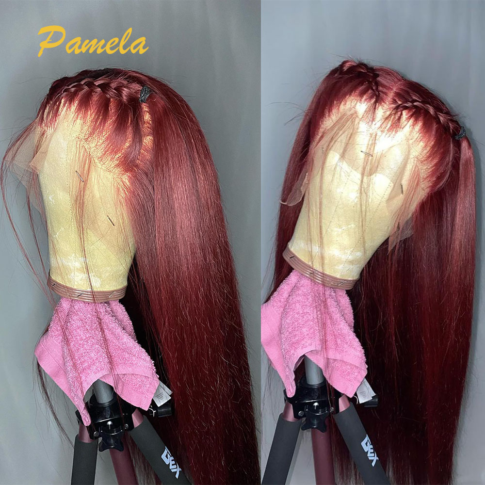 Супер двойной рисунок бордовог – обзор и цена Human Hair Wigs