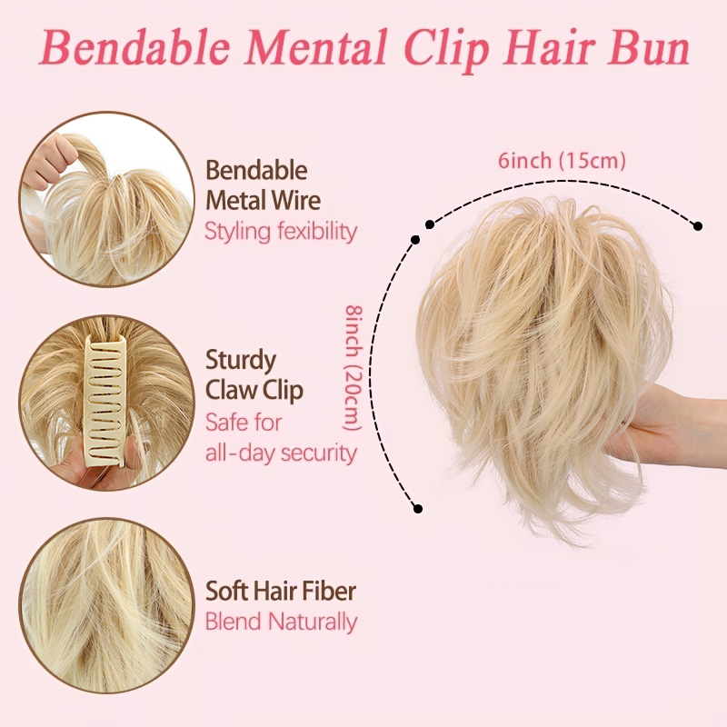 Синтетический хвост на заколке – обзор и цена Claw Clip Messy Bun Hair Piece