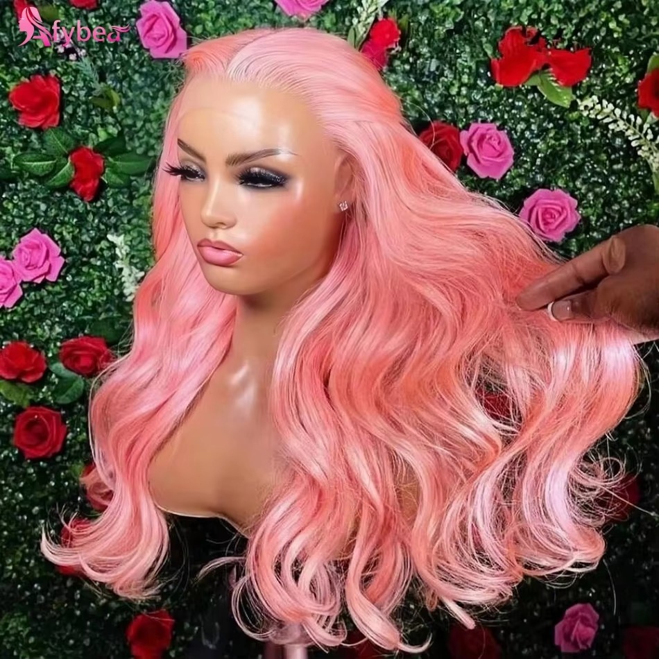 Кудрявый розовый парик с волни – обзор и цена Pre Parted 13X4 Lace Front Bob Wig