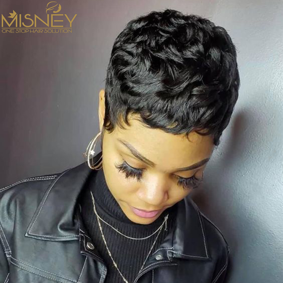 Парик из натуральных волос, ко – обзор и цена Short Pixie Cut Wig Human Hair Cheap