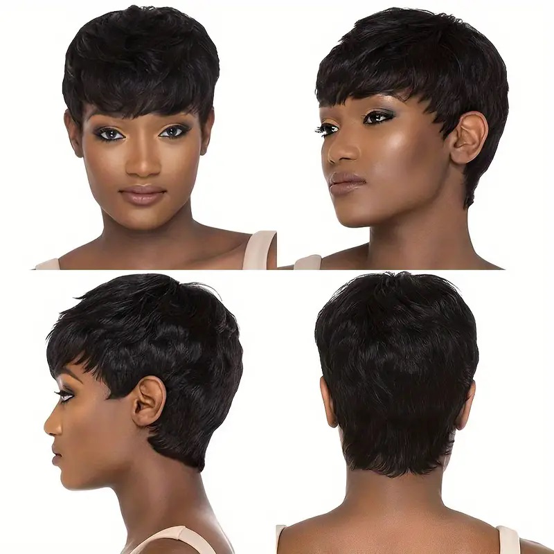 Парик из натуральных волос, ко – обзор и цена Short Pixie Cut Wig Human Hair Cheap