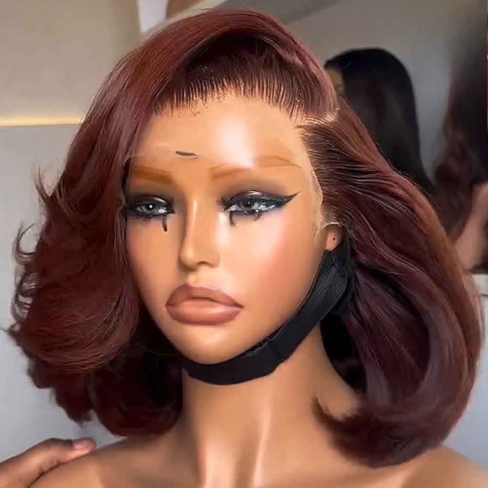 Парик Bob Reddish Brown HD 13x – обзор и цена Pre Parted 13X4 Lace Front Bob Wig