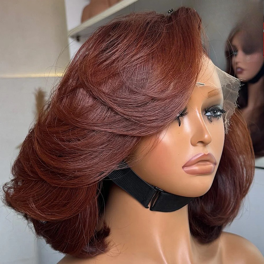 Парик Bob Reddish Brown HD 13x – обзор и цена Pre Parted 13X4 Lace Front Bob Wig