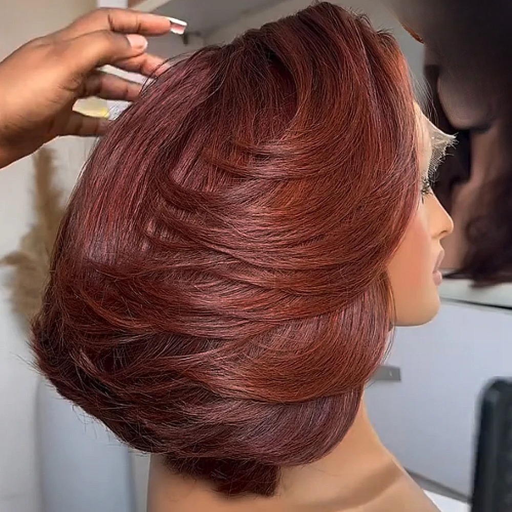 Парик Bob Reddish Brown HD 13x – обзор и цена Pre Parted 13X4 Lace Front Bob Wig