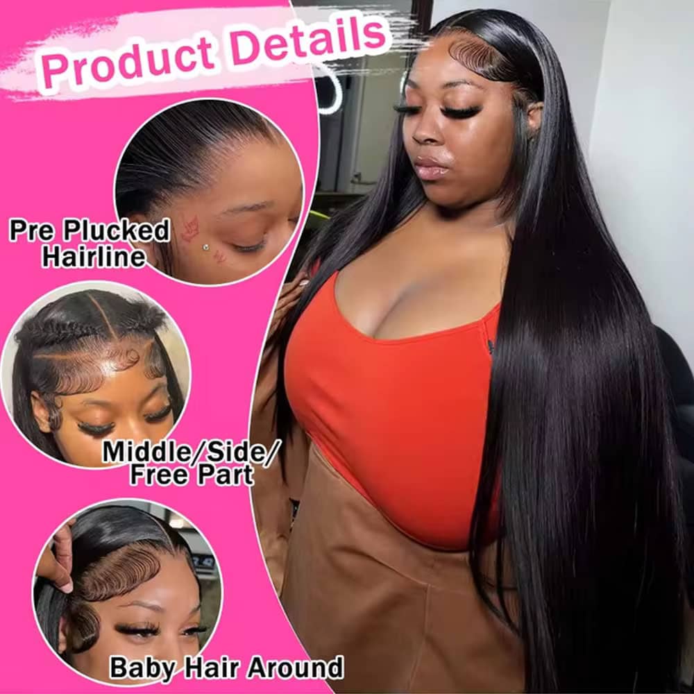 Парик из натуральных прямых во – обзор и цена Hd Lace Frontal Wig Human Hair Pre Plucked