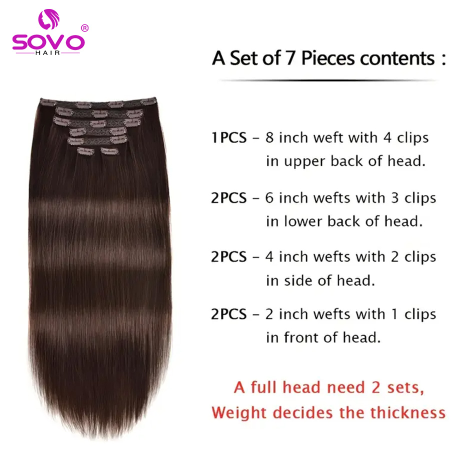 Наращивание волос на клипсах,  – обзор и цена Seamless Clip In Hair Extensions Human Hair