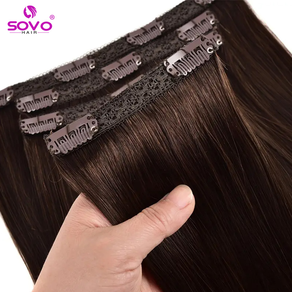 Наращивание волос на клипсах,  – обзор и цена Seamless Clip In Hair Extensions Human Hair