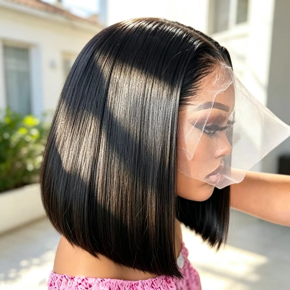 10-16-дюймовые прозрачные пари – обзор и цена Pre Parted 13X4 Lace Front Bob Wig