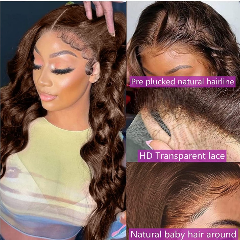 Шоколадно-коричневый парик с в – обзор и цена Hd Lace Frontal Wig Human Hair Pre Plucked